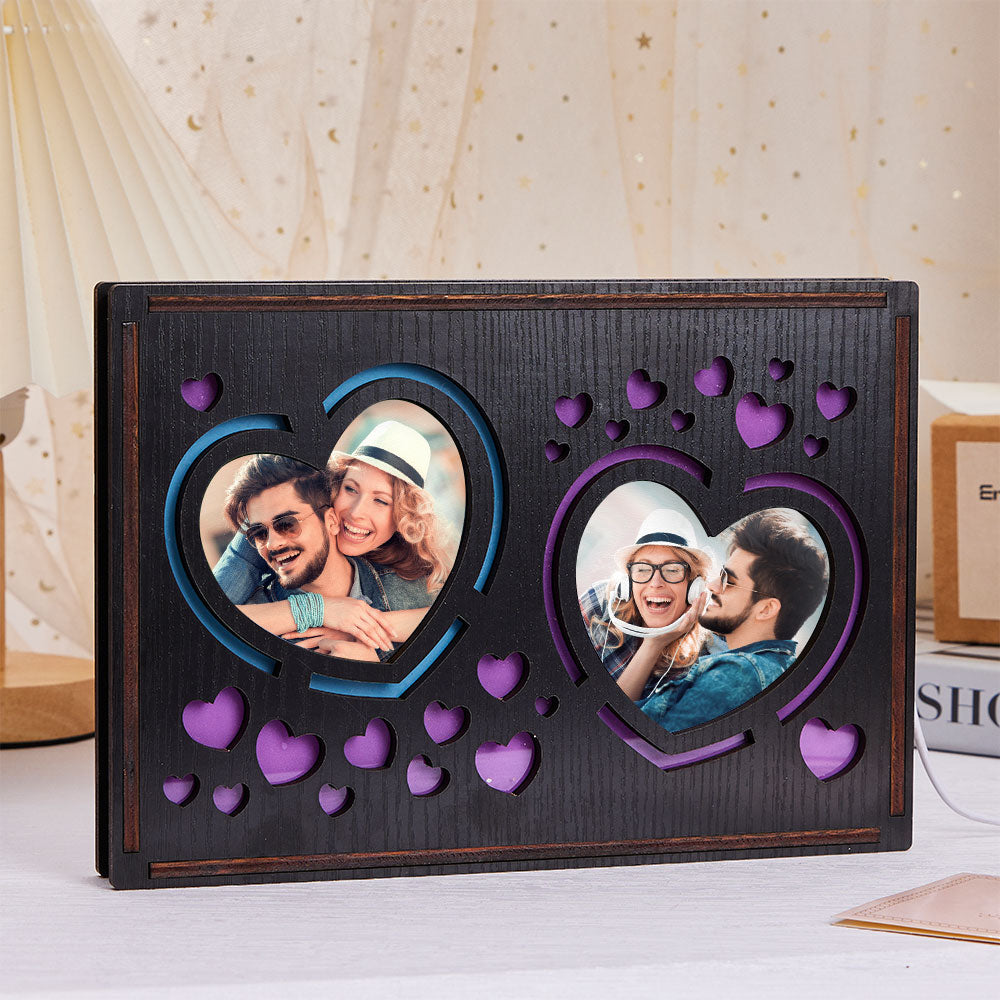 Heart Photo Wooden Night Light